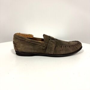John Varvatos Light Brown Suede slip on Loafers 10